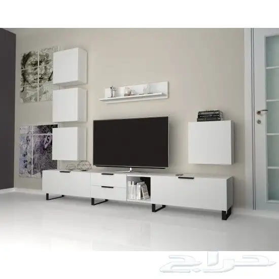 طاولة تلفزيون ابيض موديل 1