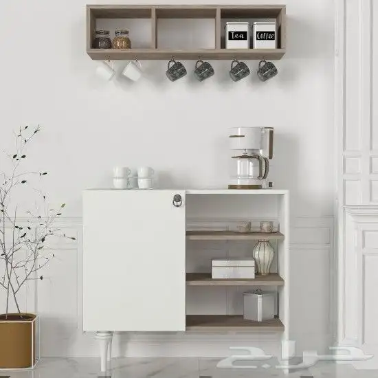 طقم طاولات تلفزيون وخدمة وركن قهوة 5