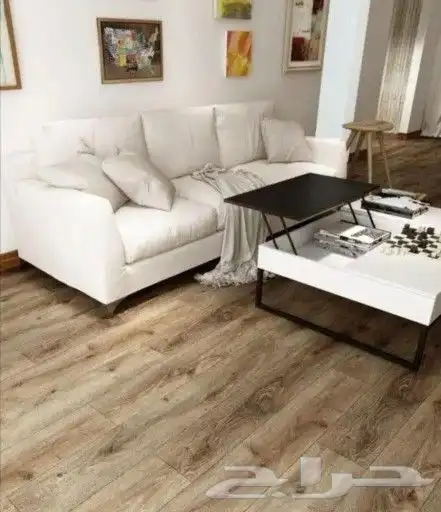 مشمع بلاستيك قابل للغسيل علي شكل باركية 27