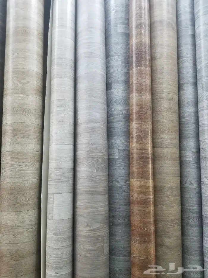 مشمع بلاستيك قابل للغسيل علي شكل باركية 5