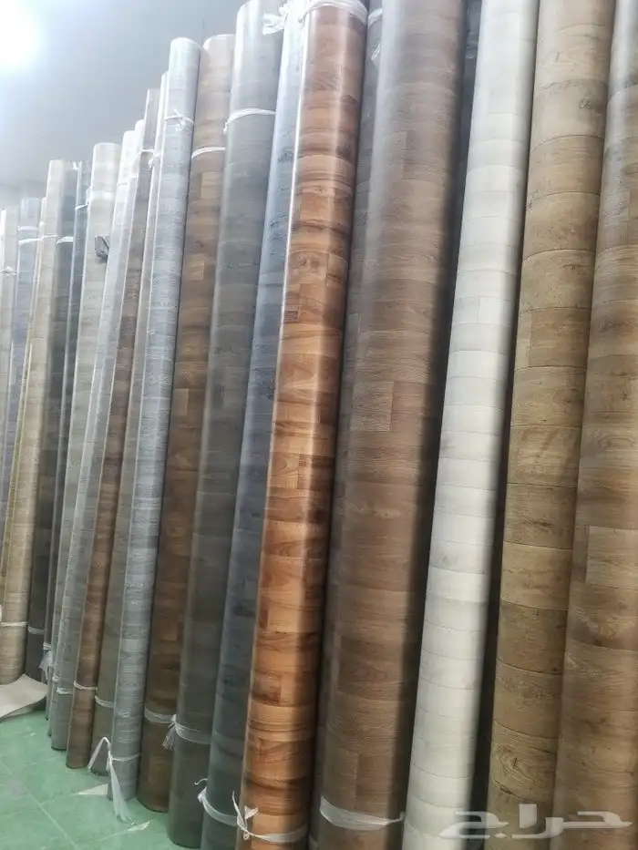 مشمع بلاستيك قابل للغسيل علي شكل باركية 12