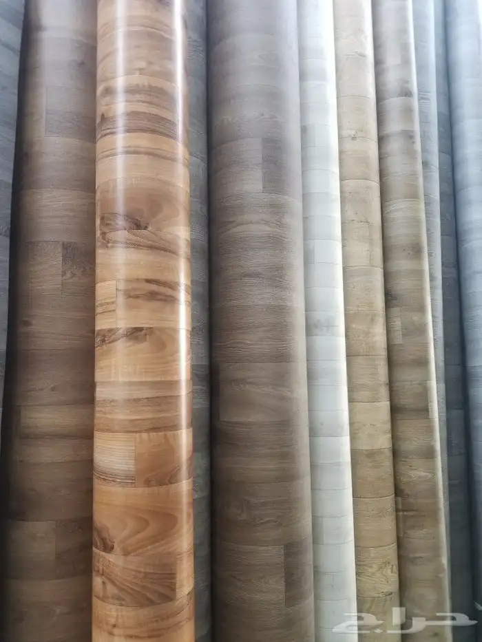 مشمع بلاستيك قابل للغسيل علي شكل باركية 8