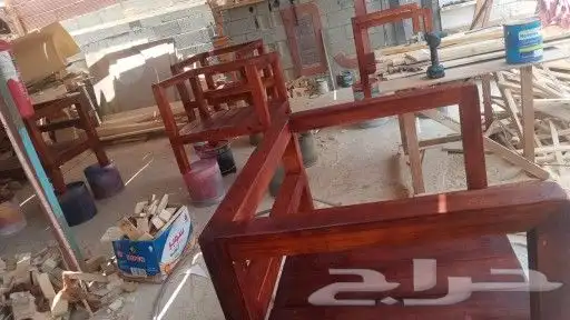تفصيل كراسي و طولة كلاسيكية من خشب سوادي شريح 17