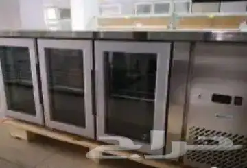 ثلاجات BANCOOL كاونتر قائم استيل باب زجاج 10