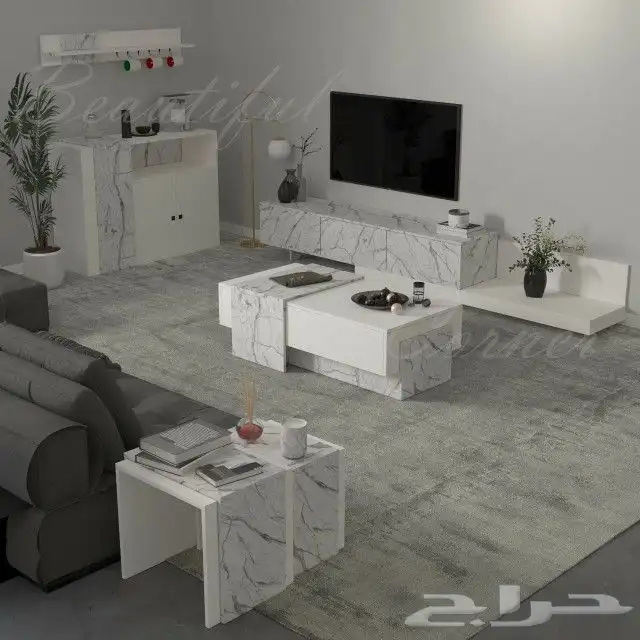 طاولات تلفاز وبلازما واطقم عصريه وانيقه 41