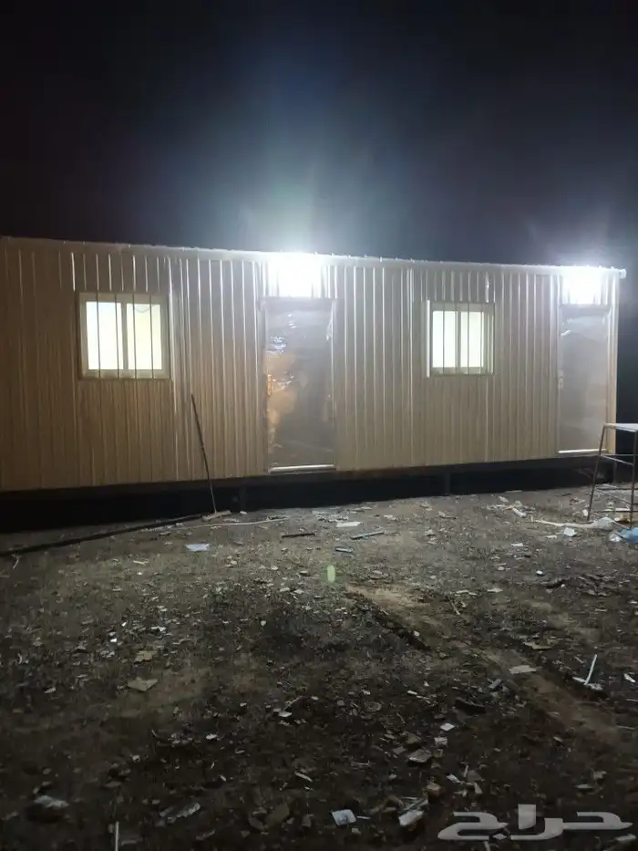 كرفان بيت متنقل جاهز حمام فايبر 21