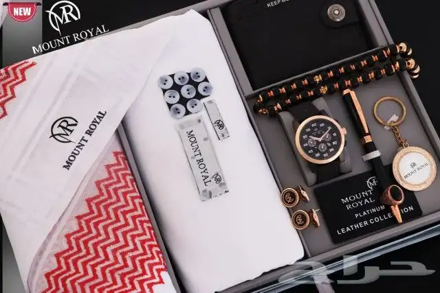 اطقم ساعات رجالية مع قماش وشماغ جودة عالية 8