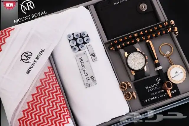 اطقم ساعات رجالية مع قماش وشماغ جودة عالية 6