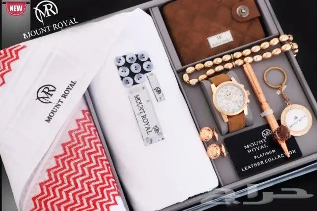 اطقم ساعات رجالية مع قماش وشماغ جودة عالية 1