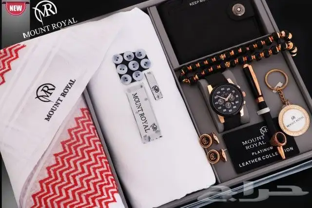 اطقم ساعات رجالية مع قماش وشماغ جودة عالية 4