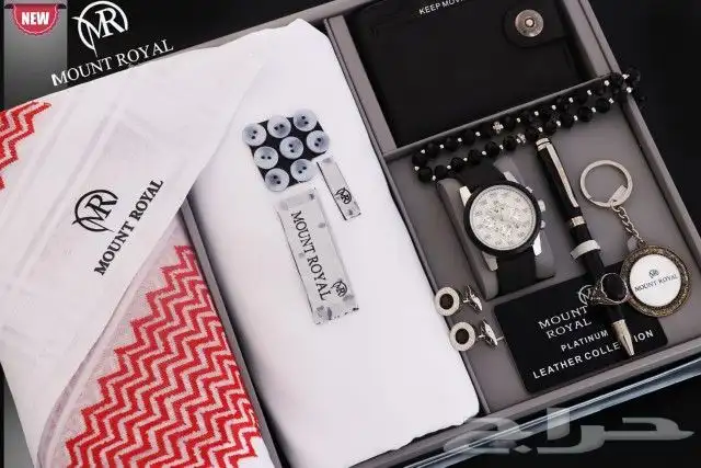 اطقم ساعات رجالية مع قماش وشماغ جودة عالية 5