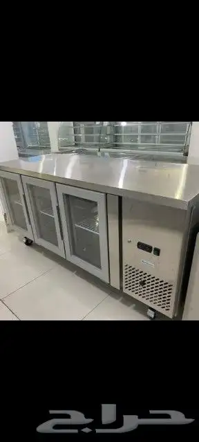 ثلاجات كاونتر قائم استيل باب زجاج 4