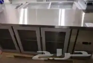 ثلاجات كاونتر قائم استيل باب زجاج 5