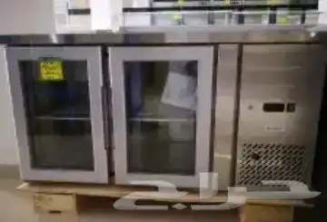 ثلاجات كاونتر قائم استيل باب زجاج 0