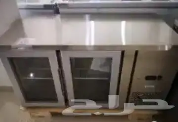 ثلاجات كاونتر قائم استيل باب زجاج 1
