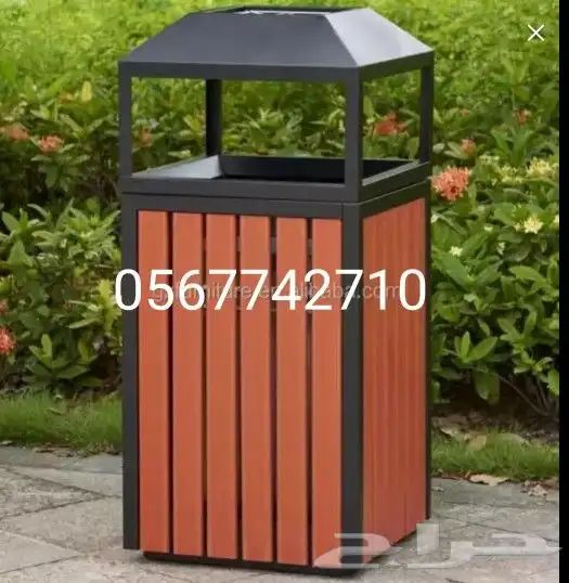 سلات نفايات خشبية 2