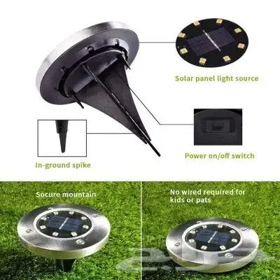 انارة الطاقة الشمسية ليد غرس للحدائق   الممرا 1