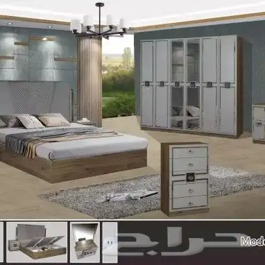 غرف نوم مميزه وشيك مودرن مع مرتبه هديه جديده 1