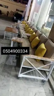 جلسات خارجيه خشب وحديد بسعر المصنع 12