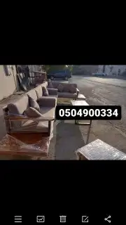 جلسات خارجيه خشب وحديد بسعر المصنع 13