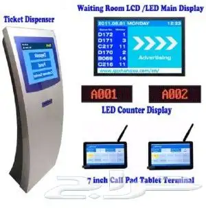 جهاز انتظار ارقام العملاء وطباعة الارقام 0