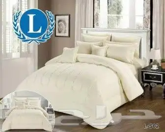 لحاف مفرش ساده لونين 4