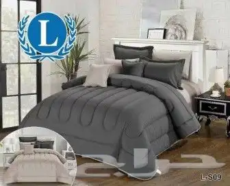 لحاف مفرش ساده لونين 7