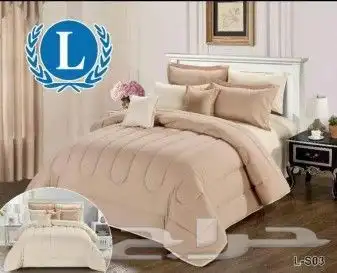 لحاف مفرش ساده لونين 6