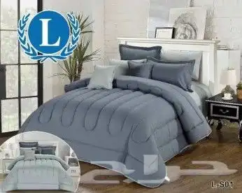 لحاف مفرش ساده لونين 3
