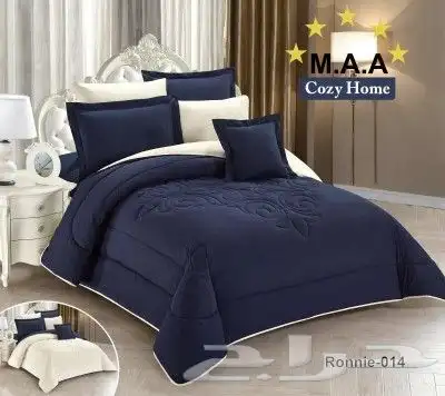 لحاف مفرش ساده لونين 21
