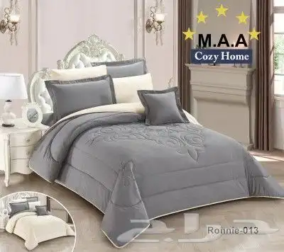 لحاف مفرش ساده لونين 18
