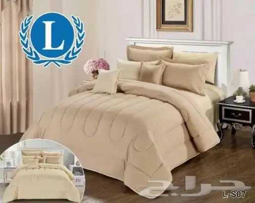لحاف مفرش ساده لونين 8