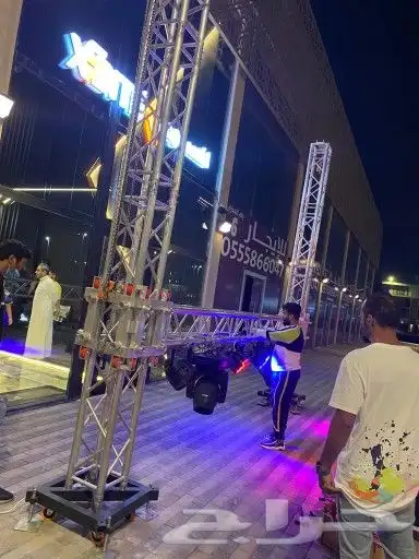 جدة تنظيم افتتاحات تركيب تراس اضائآت ليد ليزرات بيم 3