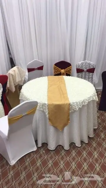 مفارش طاولات وتلابيس كراسي استرتش وقماش 22