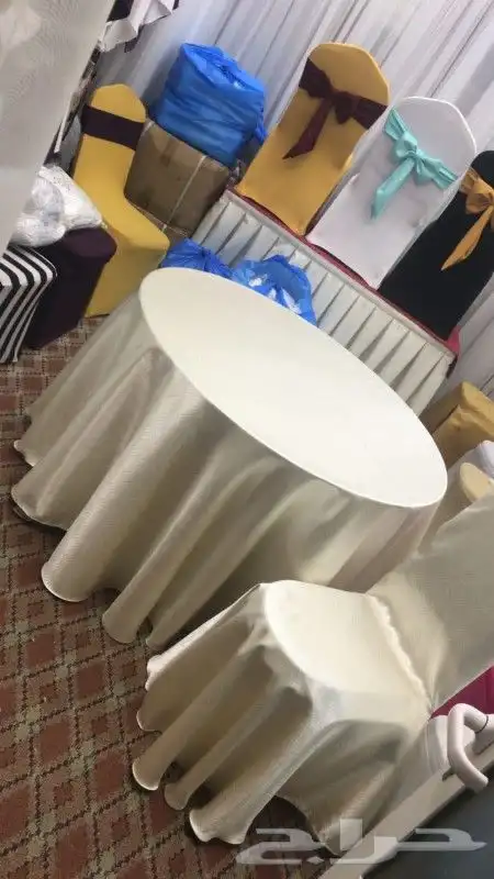 مفارش طاولات وتلابيس كراسي استرتش وقماش 23