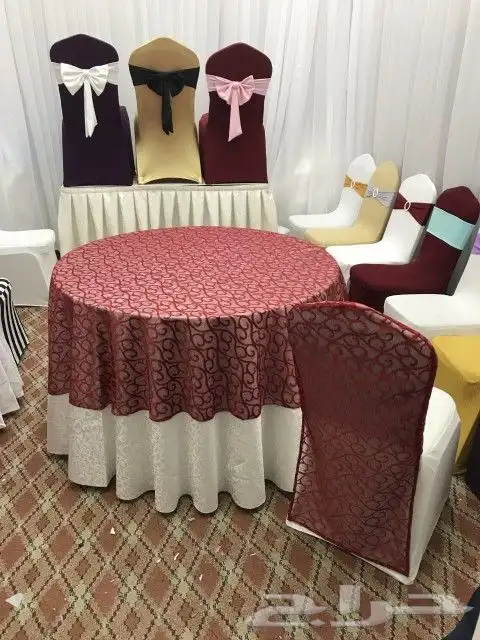 مفارش طاولات وتلابيس كراسي استرتش وقماش 21