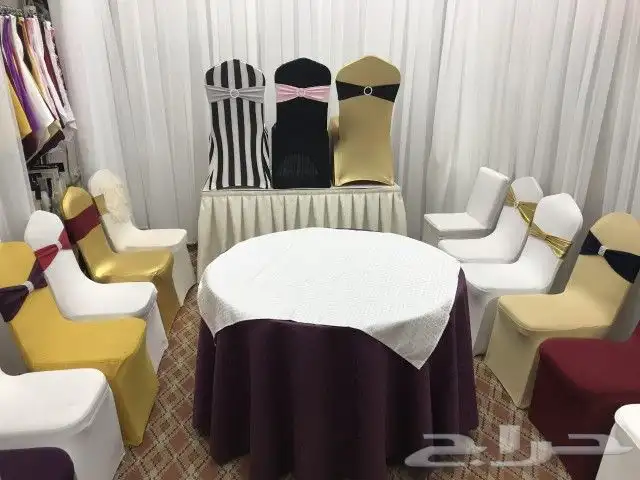 مفارش طاولات وتلابيس كراسي استرتش وقماش 57