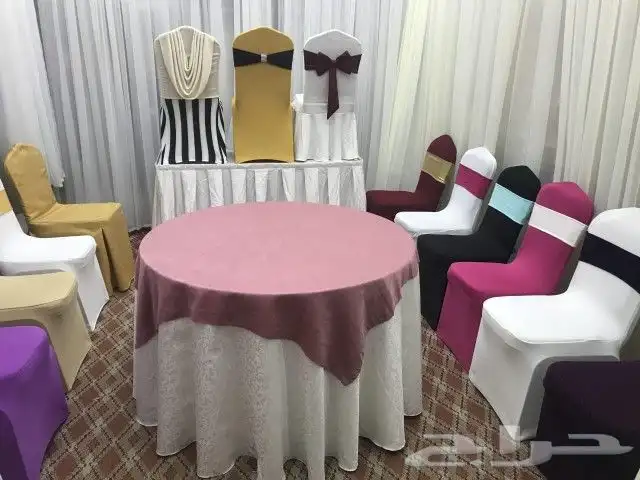مفارش طاولات وتلابيس كراسي استرتش وقماش 63