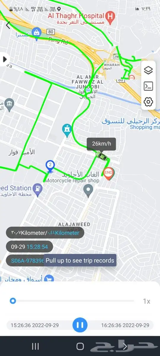 جهاز تتبع السيارات وتحديد المسار والسرعه بث مباشر 4G 5