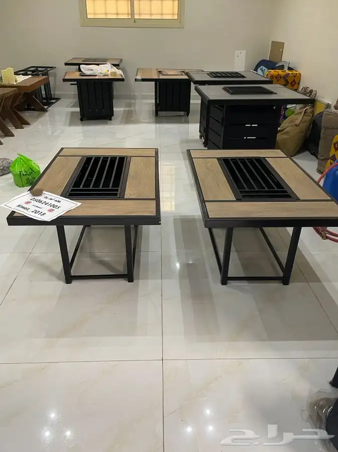 مدفاه او منقل منقد سيراميك طاوله تعمل بالغاز والحطب 32