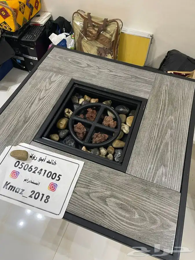 مدفاه او منقل منقد سيراميك طاوله تعمل بالغاز والحطب 30