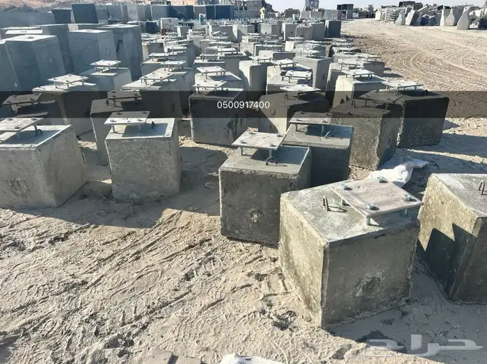 زينة  حدائق  قواعد  صبات خرسانية  حواجز خرسانية   35