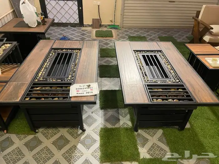 مدفاه او منقل منقد سيراميك طاوله تعمل بالغاز والحطب 43