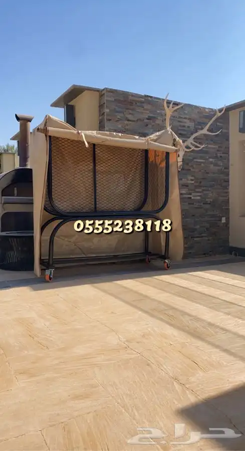 حامل حطب كفرات اصليه وحديد قوي وطربال كامل 5