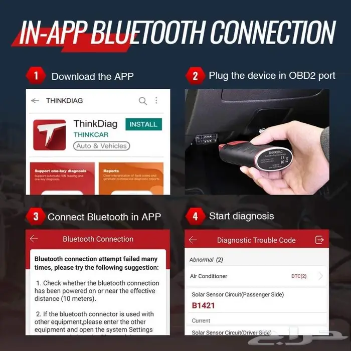 وصلة لانش لفحص السيارات Launch ThinkDiag 7
