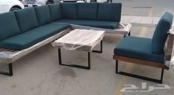 جلسات حدائق خارجية خشب حديد جاهز تفصيل مركاز 9