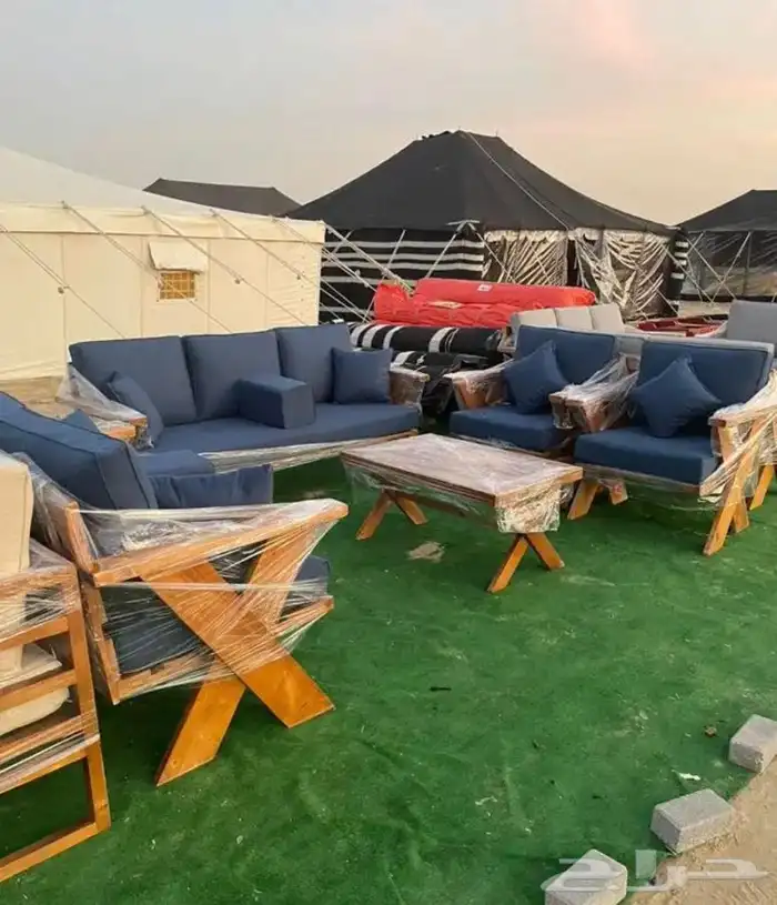 جلسات حدائق خارجية خشب حديد جاهز تفصيل مركاز 6