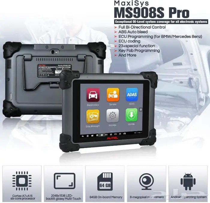 جهاز فحص السيارات Autel MaxiSys MS908S PRO 5
