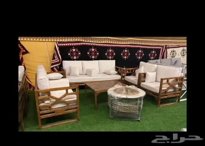 جلسات حدائق خارجية خشب حديد جاهز تفصيل مركاز 4