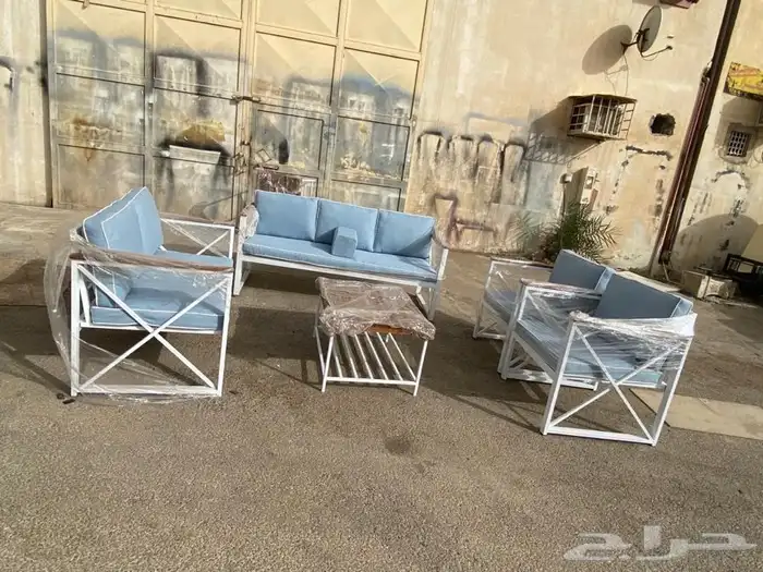 جلسات حدائق خارجية خشب حديد جاهز تفصيل مركاز 13